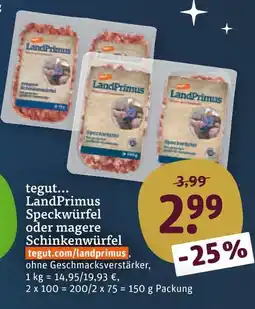 tegut Landprimus speckwürfel Angebot