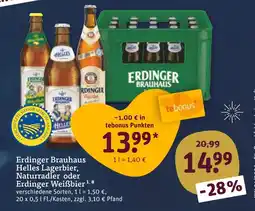 tegut Erdinger brauhäus helles lagerbier Angebot