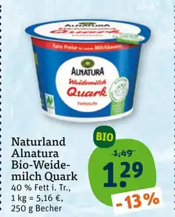 tegut Alnatura bio-weidemilch quark Angebot