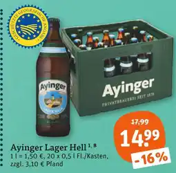 tegut Ayinger lager hell Angebot