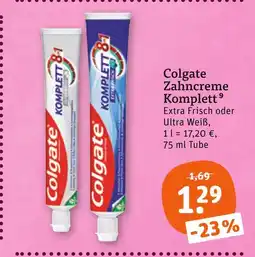 tegut Colgate zahncreme komplett extra frisch Angebot