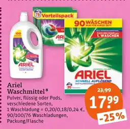 tegut Ariel waschmittel pulver Angebot