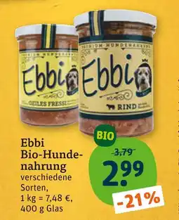 tegut Ebbi bio-hundenahrung Angebot