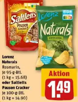 REWE Lorenz Naturals oder Saltletts Pausen Cracker Angebot