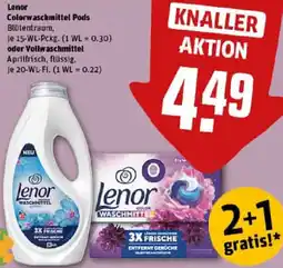 REWE Lenor Colorwaschmittel Pods oder Vollwaschmittel Angebot
