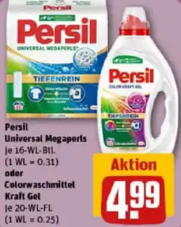 REWE Persil Universal Megaperls oder Colorwaschmittel Kraft Gel Angebot