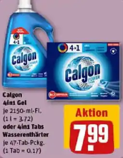 REWE Calgon 4in1 Gel oder 4in1 Tabs Wasserenthärter Angebot