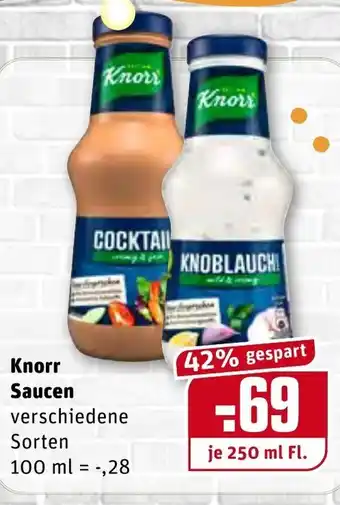 REWE Knorr Saucen 250ml Angebot