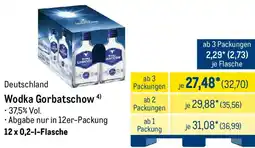 METRO Wodka Gorbatschow Angebot