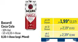 METRO Bacardi Coca Cola Angebot