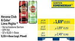 METRO Havana Club & Cola/ Lime Mojito Angebot
