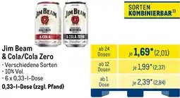 METRO Jim Beam & Cola/Cola Zero Angebot