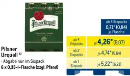 METRO Pilsner Urquell Angebot