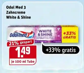 REWE Odol med 3 Zahncreme White & Shine 100ml Angebot