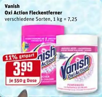 REWE Vanisch Oxi Action Fleckentferner 550g Angebot