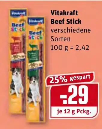 REWE Vitakraft Beef Stick 12 g Angebot