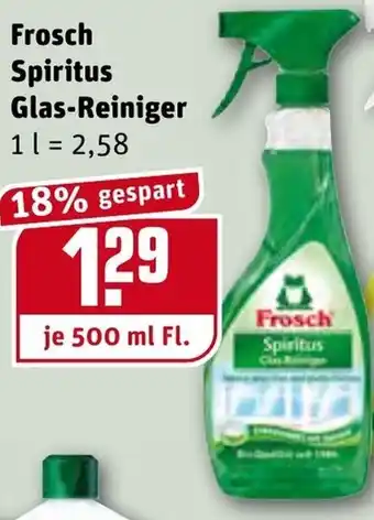 REWE Frosch Spiritus Glas Reiniger 500ml Angebot