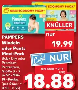 Kaufland PAMPERS Windeln oder Pants Maxi-Pack Angebot