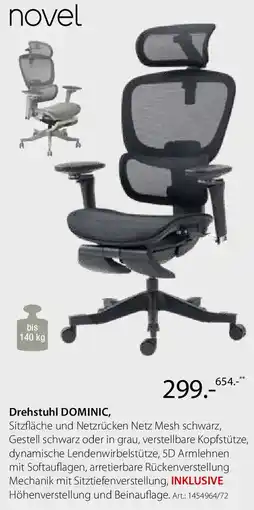 Zurbrüggen Novel Drehstuhl DOMINIC Angebot