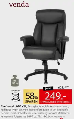 Zurbrüggen Venda Chefsessel JAGO XXL Angebot