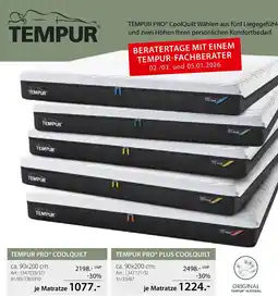 Zurbrüggen Tempur pro coolquilt Angebot