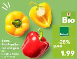 Kaufland Span. Bio-Paprika, rot und gelb Angebot