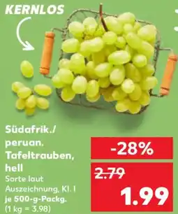 Kaufland Südafrik./ peruan. Tafeltrauben, hell Angebot