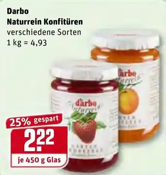 REWE Darbo Naturrein Konfitüren 450g Angebot