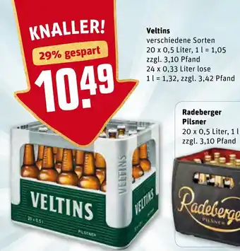 REWE Veltins 20 x 0.5 L/24x0,33L Angebot