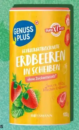 Rossmann Genuss Plus Gefriergetrocknete Erdbeeren in Scheiben Maxi XL Angebot