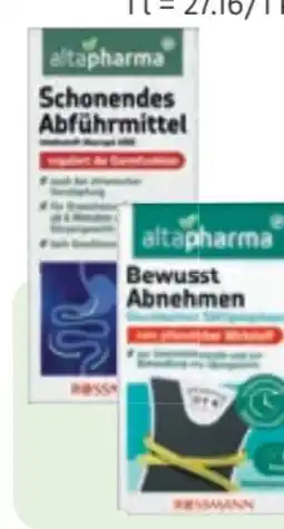 Rossmann Altapharma Schonendes Abführmittel Angebot