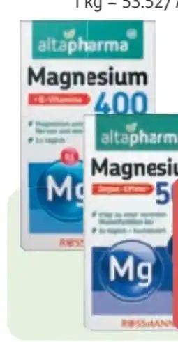 Rossmann Altapharma Magnesium 400 Angebot