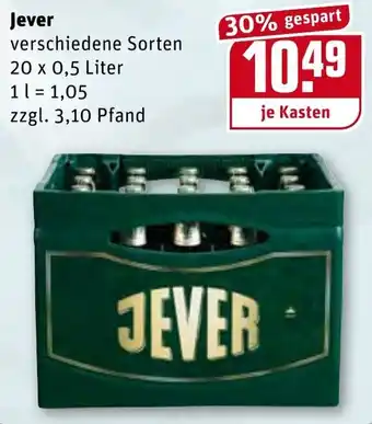 REWE Jever 20x0,5L Angebot