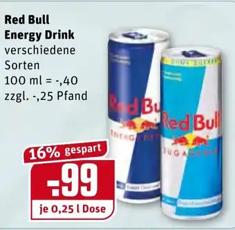 REWE Red Bull Energy Drink 0,25L Dose Angebot