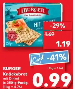 Kaufland BURGER Knäckebrot Angebot