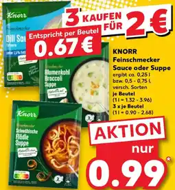 Kaufland KNORR Feinschmecker Sauce oder Suppe Angebot