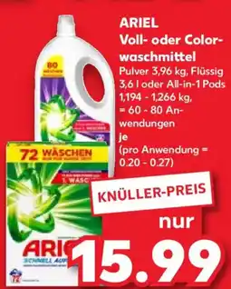 Kaufland ARIEL Voll- oder Colorwaschmittel Angebot