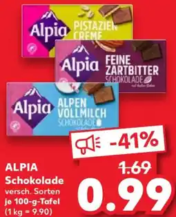Kaufland ALPIA Schokolade Angebot