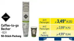 METRO RIOBA Coffee-to-go Becher Angebot