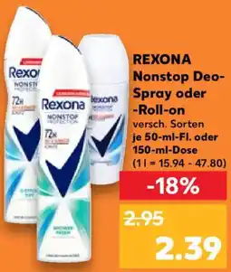 Kaufland REXONA Nonstop Deo Spray oder Roll-on Angebot