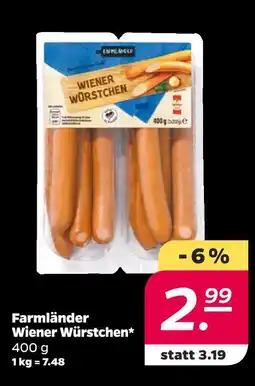 NETTO Farmländer wiener würstchen Angebot