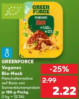 Kaufland GREENFORCE Veganes Bio-Hack Angebot