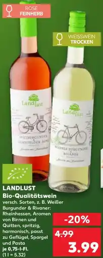 Kaufland LANDLUST Bio-Qualitätswein Angebot