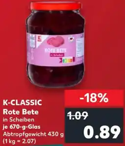 Kaufland K-CLASSIC Rote Bete Angebot