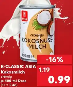 Kaufland K-CLASSIC ASIA Kokosmilch Angebot