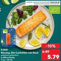 Kaufland K-BIO Norweg. Bio-Lachsfilet mit Haut Angebot