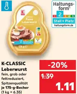 Kaufland K-CLASSIC Leberwurst Angebot