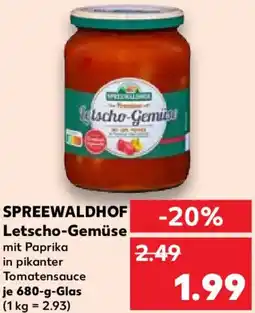 Kaufland SPREEWALDHOF Letscho-Gemüse Angebot