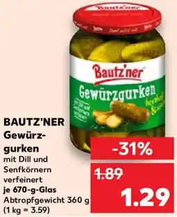 Kaufland BAUTZ'NER Gewürzgurken Angebot