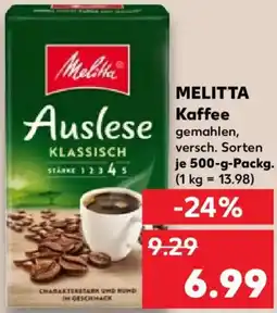 Kaufland MELITTA Kaffee Angebot